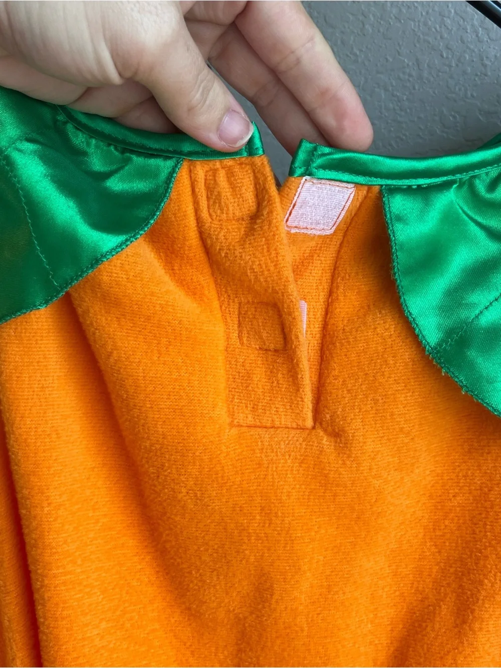Classic Orange Pumpkin Costume with Green Leaf Collar - Toddler / Kids